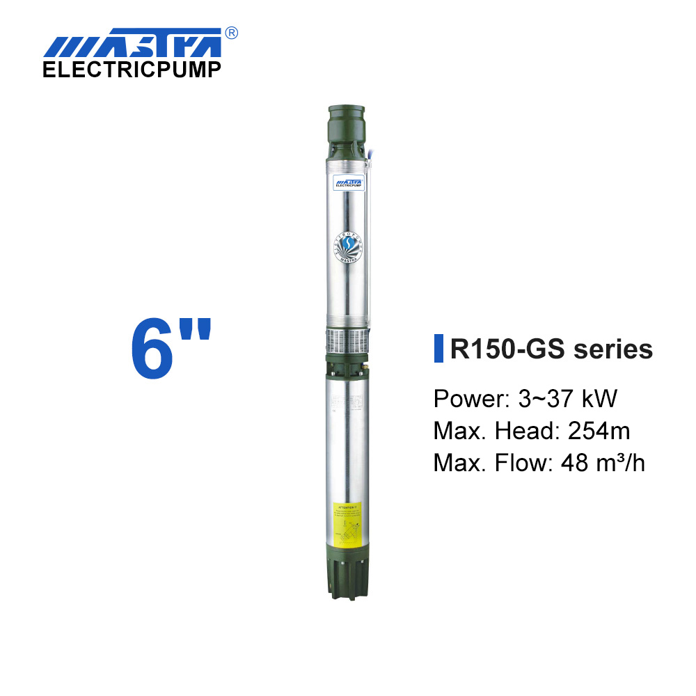 Bomba sumergible Mastra de 6 pulgadas - Serie R150-GS texmo 1.5 hp Bomba sumergible de 20 etapas precio