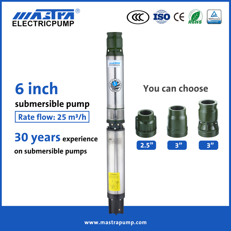 Bomba sumergible Mastra de 6 pulgadas marca R150-FS bomba sumergible de pozo profundo