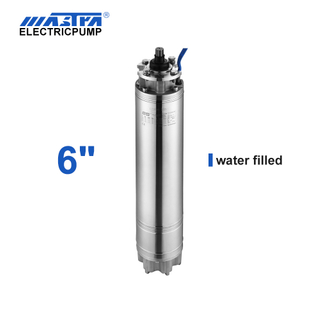Bombas de agua de riego de pozo profundo con motor sumergible de refrigeración por agua de 60Hz y 6 "
