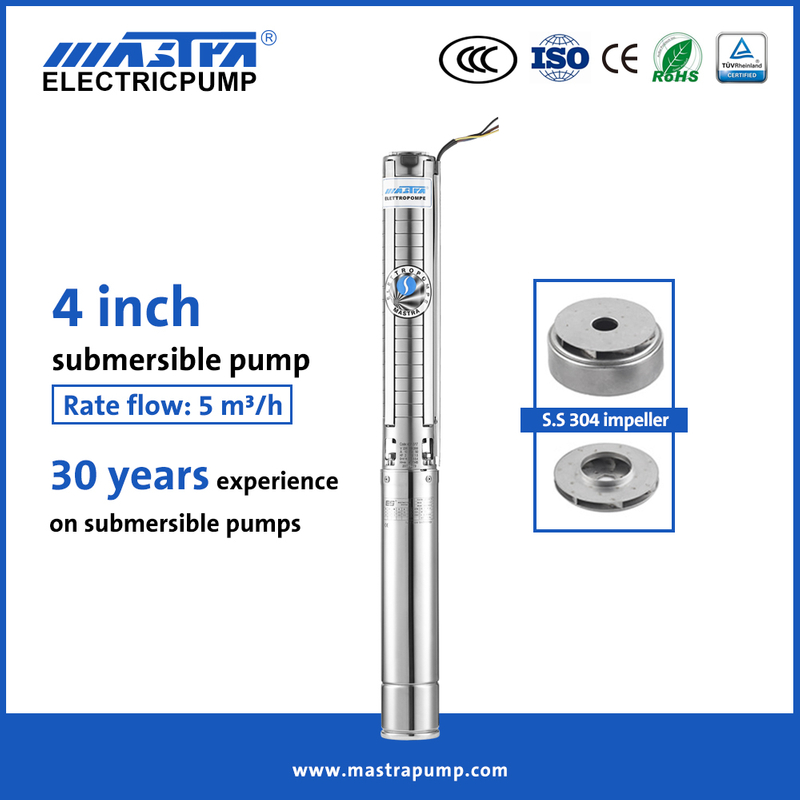 Mastra, bomba de agua sumergible de acero inoxidable de 4 pulgadas, empresa 4SP, bomba sumergible, bomba de acero inoxidable