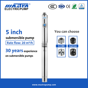 Sistema de bombeo solar de acero inoxidable Mastra de 5 pulgadas R125 bomba sumergible 4 hp