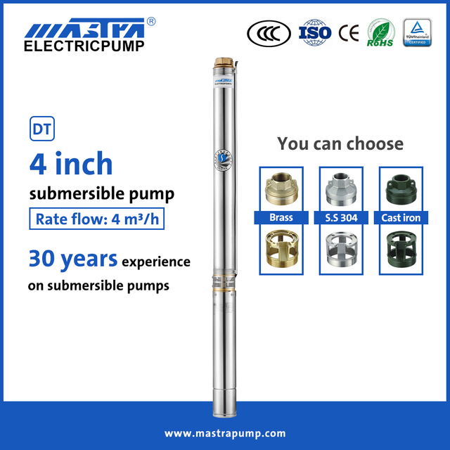 Bomba de agua sumergible solar Mastra de 4 pulgadas R95-DT4 Bomba de agua sumergible para un pozo