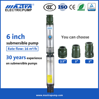 Mastra 6 pulgadas de 6 pulgadas de bomba sumergible eléctrica R150-CS Kit de bomba de pozo profundo