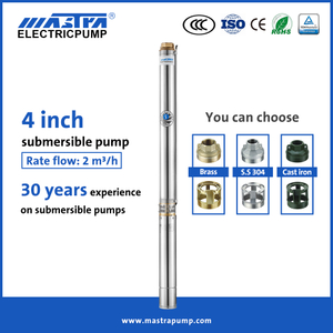 Bomba sumergible de pozo profundo Mastra de 4 pulgadas CA R95-A bomba sumergible grundfos