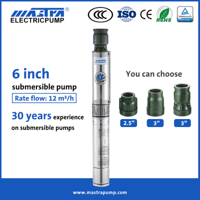 Mastra bomba de agua sumergible de pozo profundo de 6 pulgadas R150-BS bomba de agua de pozo profundo a la venta