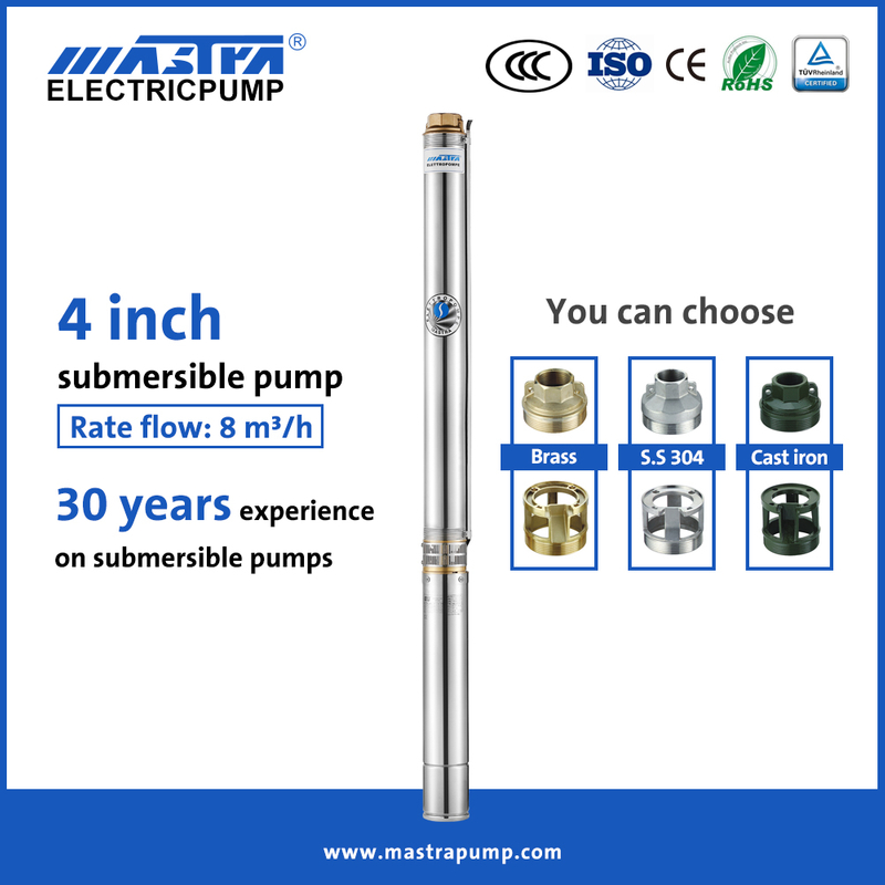 Bomba de agua sumergible de 4 pulgadas de Mastra 4 pulgadas R95-DF 220 voltios de agua sumergibles