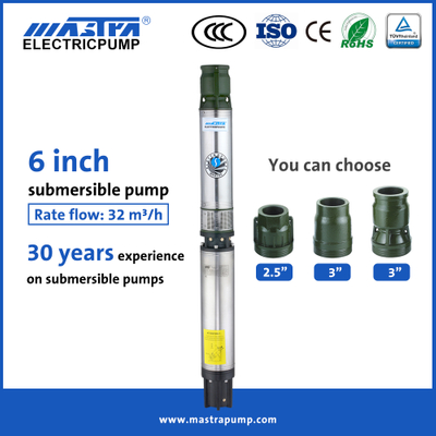 Mastra bomba de drenaje sumergible de pozo profundo de 6 pulgadas R150-ES bomba de drenaje sumergible