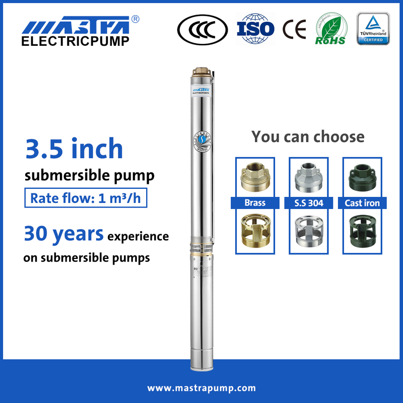 Mastra 3,5 pulgadas ac bomba de pozo de agua solar R85-QX bombas de fuente de agua solar