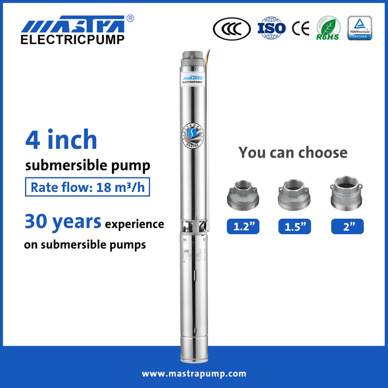 Mastra 4 pulgadas 3 4 hp bomba sumergible de pozo profundo R95-ST bombas sumergibles a la venta