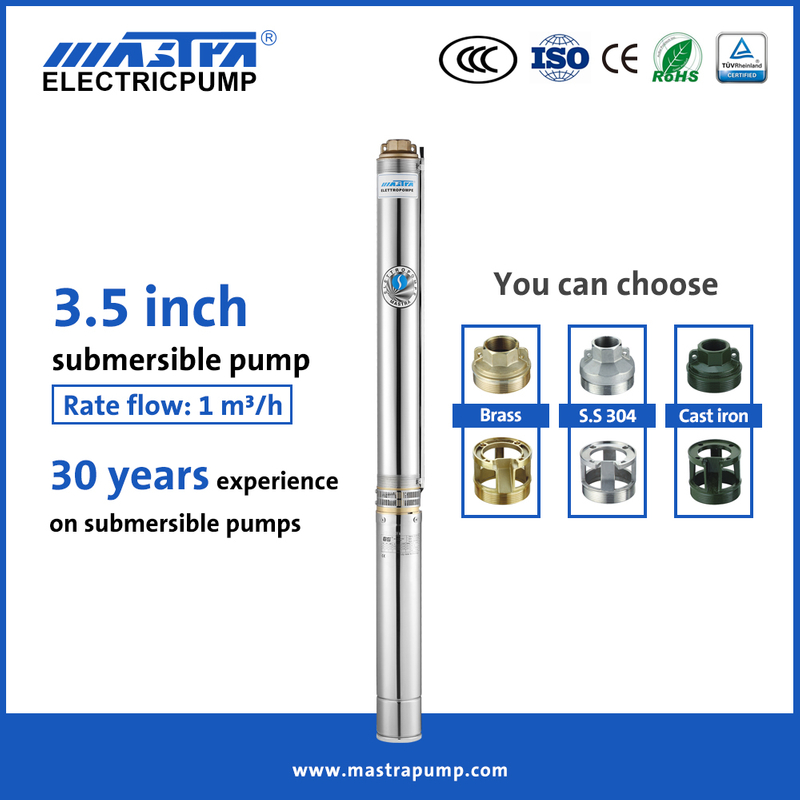 Bomba sumergible Mastra de 3,5 pulgadas Fabricantes de bombas sumergibles R85-QX