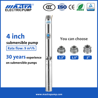 Mastra bomba de agua sumergible de alto flujo de 4 pulgadas R95-ST lista de precios de bomba de agua sumergible