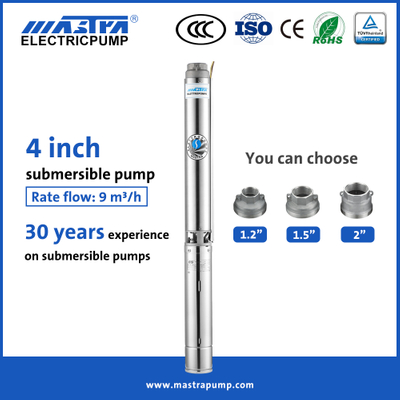 Mastra bomba de agua sumergible de alto flujo de 4 pulgadas R95-ST lista de precios de bomba de agua sumergible