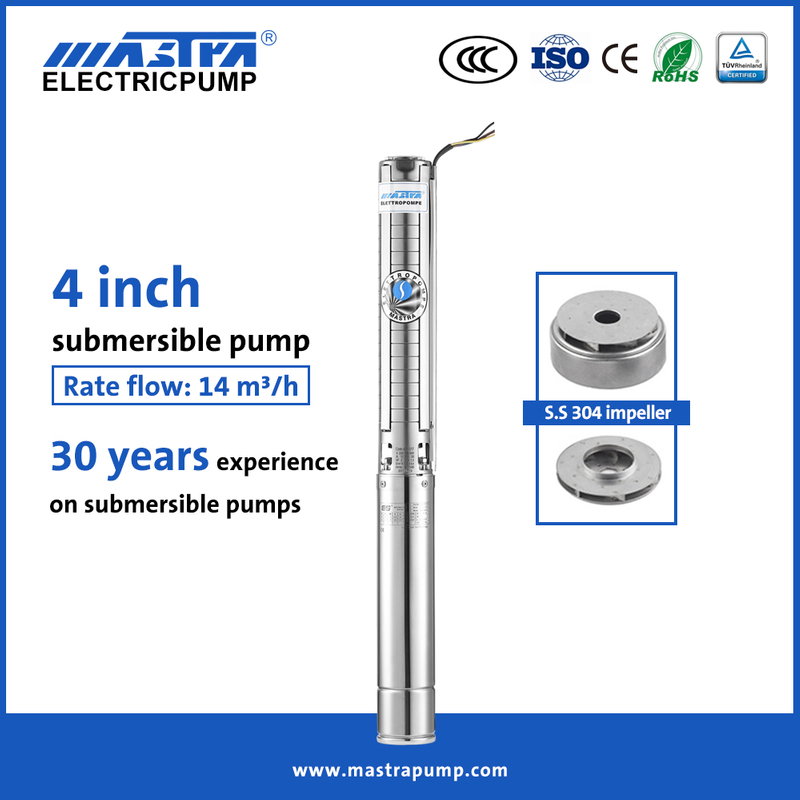 Mastra, bomba de agua sumergible de pozo de acero inoxidable de 4 pulgadas, bomba sumergible 4SP 220v