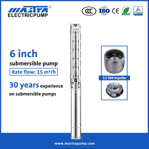 Bomba de pozo de motor sumergible de acero inoxidable de 6 pulgadas Mastra 6SP grundfos bombas de pozo sumergibles